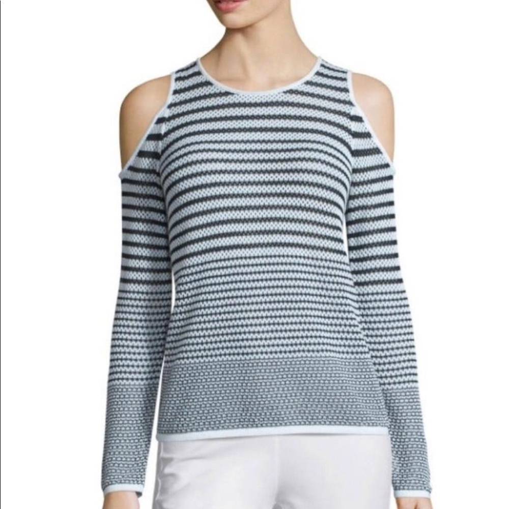 Rag & Bone Quinn Striped Cold-Shoulder Sweater